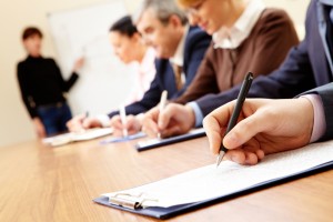 Prise de notes lors d'une formation