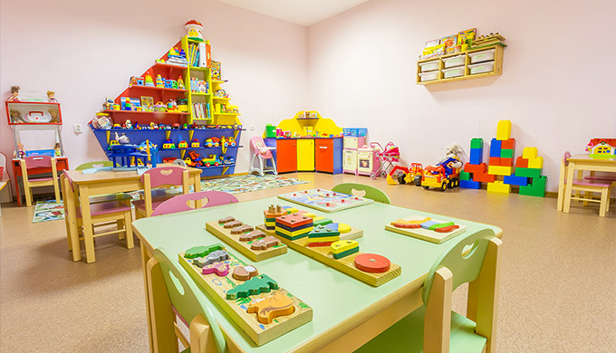 Photo de l'intérieur d'une crèche